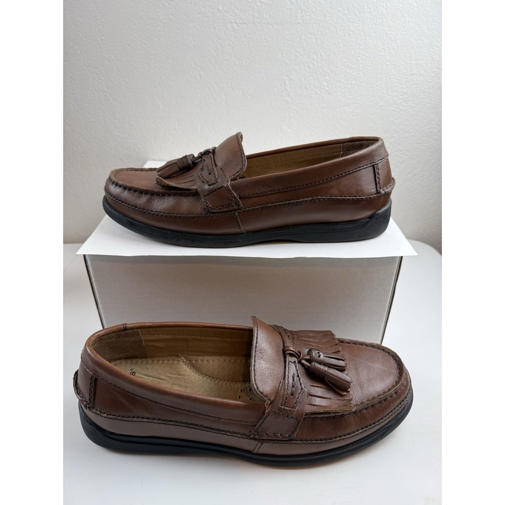 Dockers Sinclair Kiltie Tassel Loafers Mens Brown Leather Slip On Shoes Sz 10.5 - Picture 8 of 9